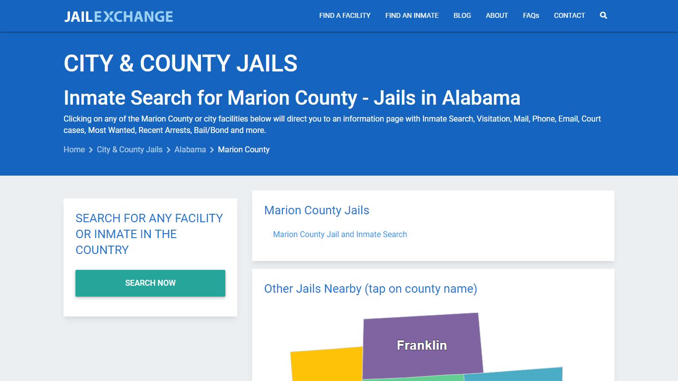 Inmate Search for Marion County | Jails in Alabama - Jail Exchange